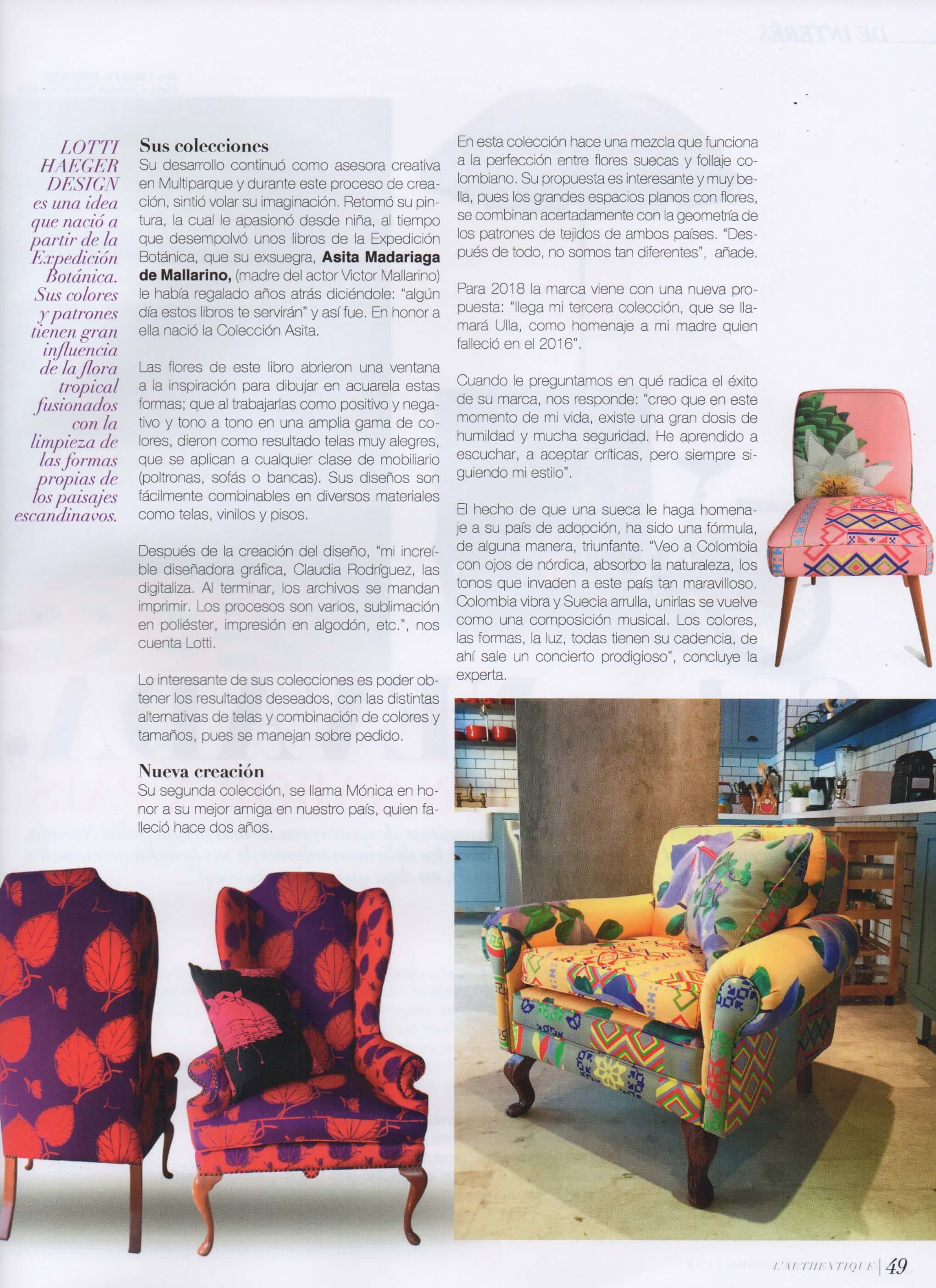 Entrevista a Lotti Haeger en Revista Femme 2